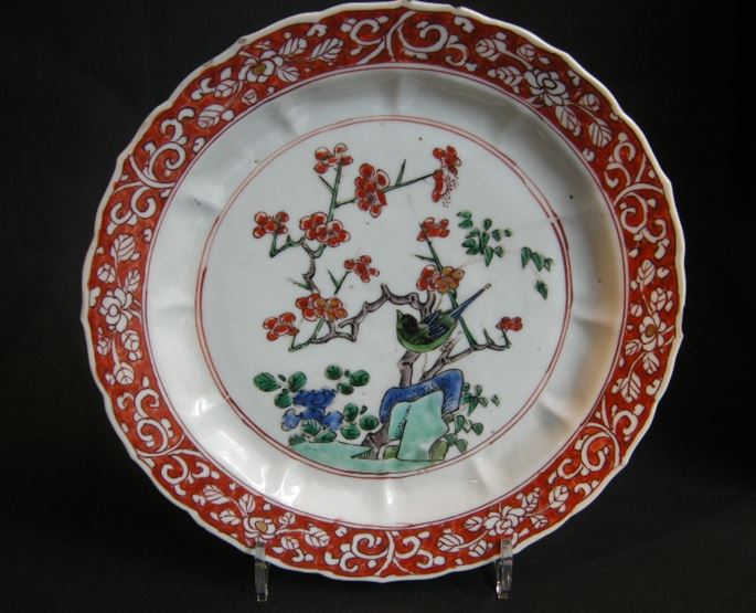 Plate  porcelain decorated in Famille verte enamels and iron red | MasterArt
